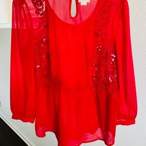 Elegant Red Women's Top